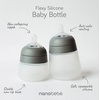 image:imageNanobb Flexy Silicone Baby Bottle AntiColic Natural Feel NonCollapsing Nipple NonTip Stable Base Easy to Clean 2Pack Teal 9ozGrey