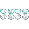 image:imageNanobebe Baby Pacifiers 03 Month  Orthodontic Curves Comfortably with Face Contour Award Winning for Breastfeeding Babies 100 Silicone Perfect Baby Registry Gift 2pkGrey4 Count Pack of 2