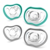 image:imageNanobebe Baby Pacifiers 03 Month  Orthodontic Curves Comfortably with Face Contour Award Winning for Breastfeeding Babies 100 Silicone Perfect Baby Registry Gift 2pkGrey4 Count Pack of 1