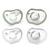image:imageNanobebe Baby Pacifiers 03 Month  Orthodontic Curves Comfortably with Face Contour Award Winning for Breastfeeding Babies 100 Silicone Perfect Baby Registry Gift 2pkGrey4 Count Pack of 24