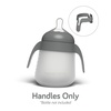 image:imageNanobebe Flexy Bottle Handles EasyGrip Ergonomic 2Pack Transitional Sippy Cup PinkGrey