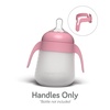 image:imageNanobebe Flexy Bottle Handles EasyGrip Ergonomic 2Pack Transitional Sippy Cup PinkPink