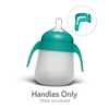 image:imageNanobebe Flexy Bottle Handles EasyGrip Ergonomic 2Pack Transitional Sippy Cup PinkTeal