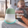 image:imageNanobebe Silicone Baby Bottle Flexy Set with AntiColic Nipples Bottle Brush and Pacifiers  5oz and 9oz  Sage