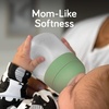 image:imageNanobebe Silicone Baby Bottle Flexy Set with AntiColic Nipples Bottle Brush and Pacifiers  5oz and 9oz  Sage