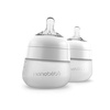 image:imageNanobb Flexy Silicone Baby Bottle AntiColic Natural Feel NonCollapsing Nipple NonTip Stable Base Easy to Clean 2Pack Teal 9ozWhite
