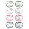 image:imageNanobebe Baby Pacifiers 03 Month  Orthodontic Curves Comfortably with Face Contour Award Winning for Breastfeeding Babies 100 Silicone Baby Registry Gift 8pk PinkGreySageWhite