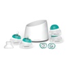 image:imageNanobebe Breastmilk Baby Bottle AntiColic Starter Set with Silicone Pacifiers Breast Pump Adapter and Slow Flow Nipples  5 oz  TealGreyTeal