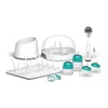 image:imageNanobebe Breastmilk and Silicone Baby Bottle Ultimate Set Gen 2 5oz and 9oz  with Sterilizer Drying Rack AntiColic Nipples Pacifiers and Warmer  TealGreyTealGrey