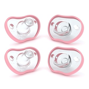 image:imageNanobebe Baby Pacifiers 03 Month  Orthodontic Curves Comfortably with Face Contour Award Winning for Breastfeeding Babies 100 Silicone Perfect Baby Registry Gift 2pkGrey4 Count Pack of 1