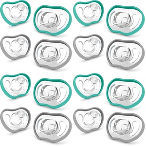 image:imageNanobebe Baby Pacifiers 03 Month  Orthodontic Curves Comfortably with Face Contour Award Winning for Breastfeeding Babies 100 Silicone Perfect Baby Registry Gift 2pkGrey4 Count Pack of 4