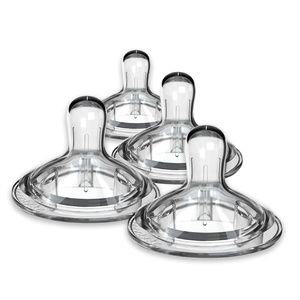 image:imageNanobebe Nipples Baby Bottle Nipples Silicone Nipple Triple Vented Ready to Use 2Pack Fast Flow1 Count Pack of 4