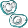 image:imageNanobebe Baby Pacifiers 03 Month  Orthodontic Curves Comfortably with Face Contour Award Winning for Breastfeeding Babies 100 Silicone Perfect Baby Registry Gift 2pkTeal2 Count Pack of 1