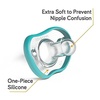 image:imageNanobebe Baby Pacifiers 03 Month  Orthodontic Curves Comfortably with Face Contour Award Winning for Breastfeeding Babies 100 Silicone Perfect Baby Registry Gift 2pkTeal2 Count Pack of 1
