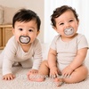 image:imageNanobebe Baby Pacifiers 03 Month  Orthodontic Curves Comfortably with Face Contour Award Winning for Breastfeeding Babies 100 Silicone Perfect Baby Registry Gift 2pkTeal4 Count Pack of 1