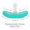 image:imageNanobebe Baby Pacifiers 03 Month  Orthodontic Curves Comfortably with Face Contour Award Winning for Breastfeeding Babies 100 Silicone Perfect Baby Registry Gift 2pkTeal2 Count Pack of 1